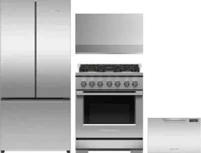 4 Piece Package Includes Refrigerator, Range, Hood And Dishwasher